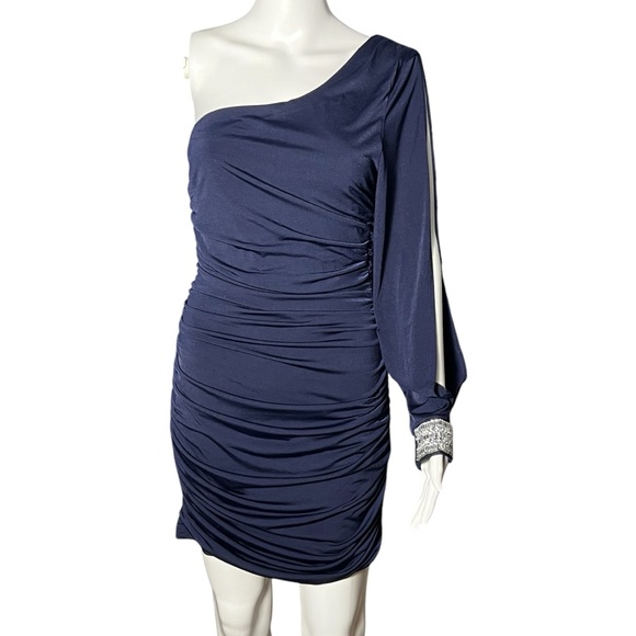 Emerald Sundae - Women’s Rhinestone One Shoulder Dress Sz. LG - Picture 1 of 6